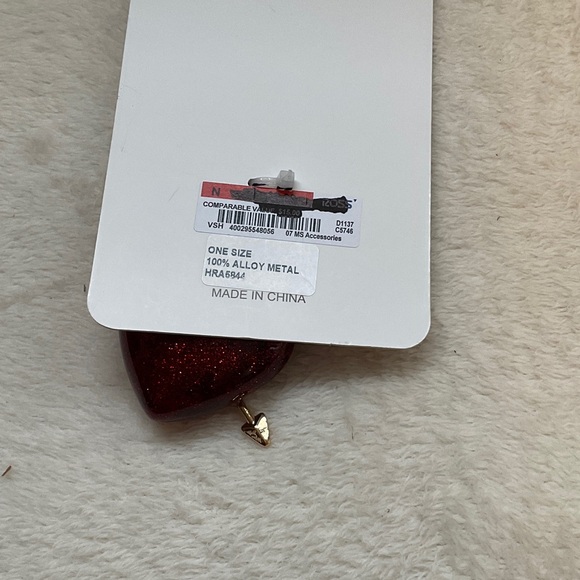 Studio Red Heart Bag Charm with Gold Beads - Picture 2 of 5